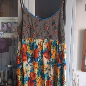 Multicolor Floral Spaghetti Strap Sundress